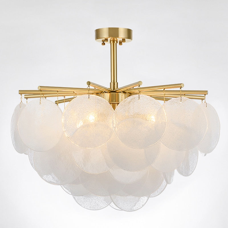 golden and white ceiling light