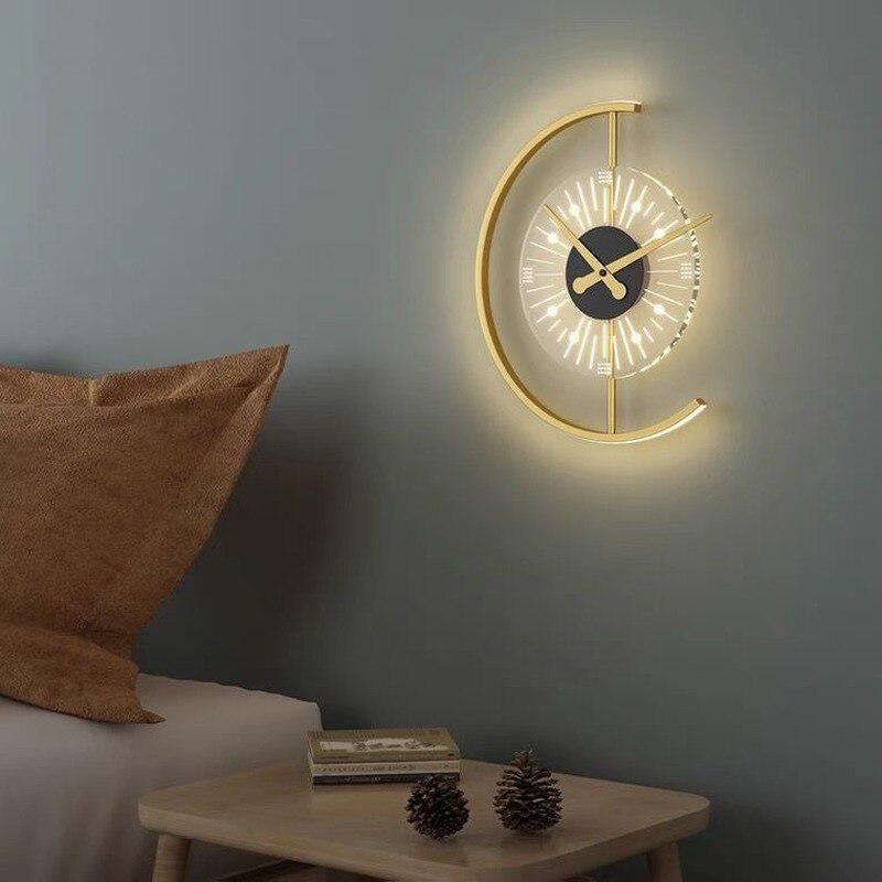 clock design wall lamp