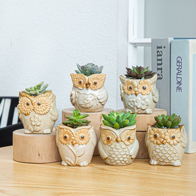 Owl Flower Pot