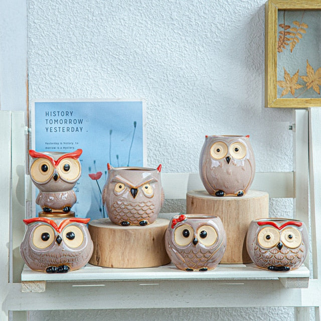 Owl Flower Pot