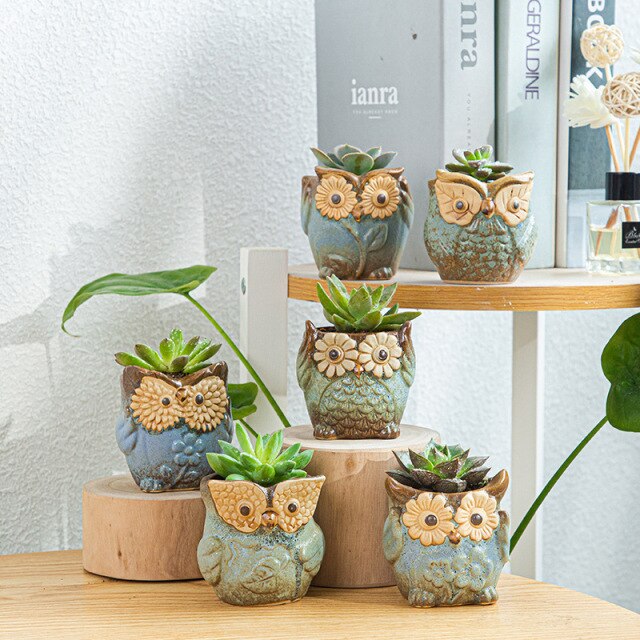 Owl Flower Pot