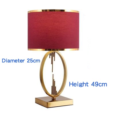 size view of lamp