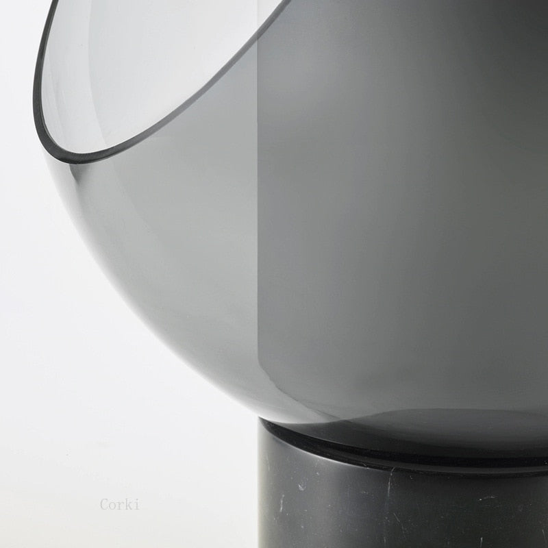 top glass view of  lamp