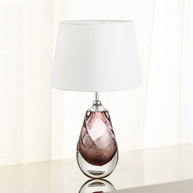 glass base table lamp