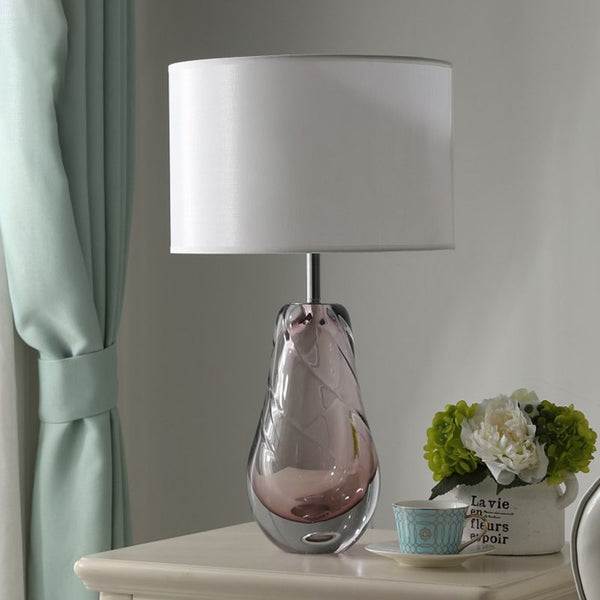 glass base table lamp