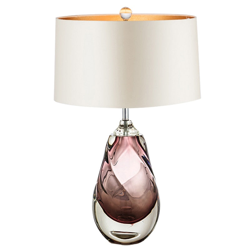 glass base table lamp