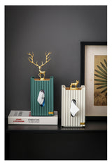 Golden Deer Tissue Box