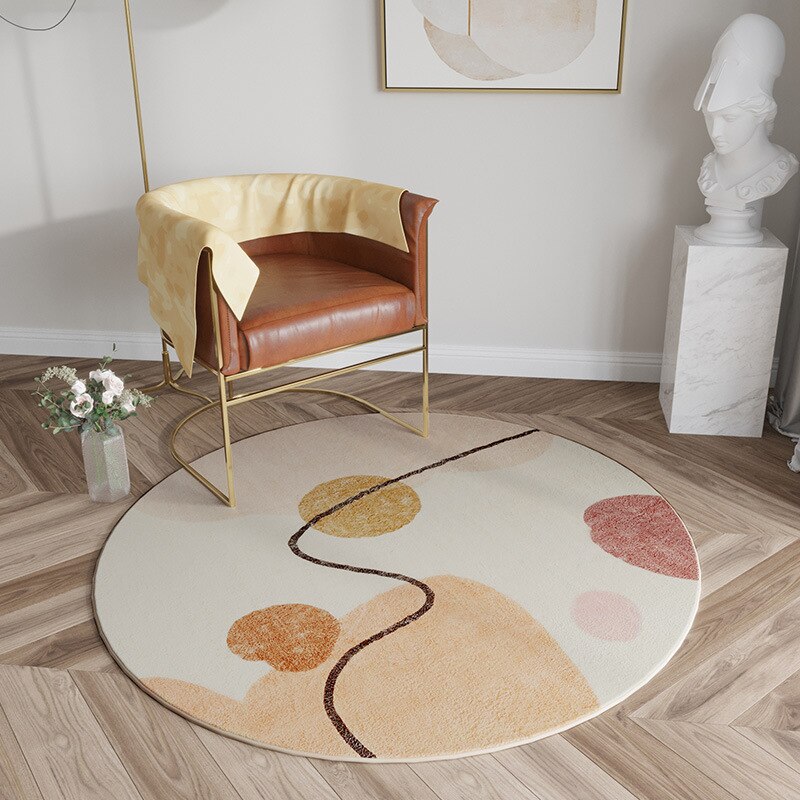 round carpet for a living room