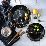 Luxurious Marble Pattern Plates