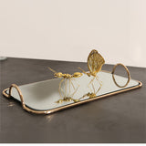 gold mirror serving tray